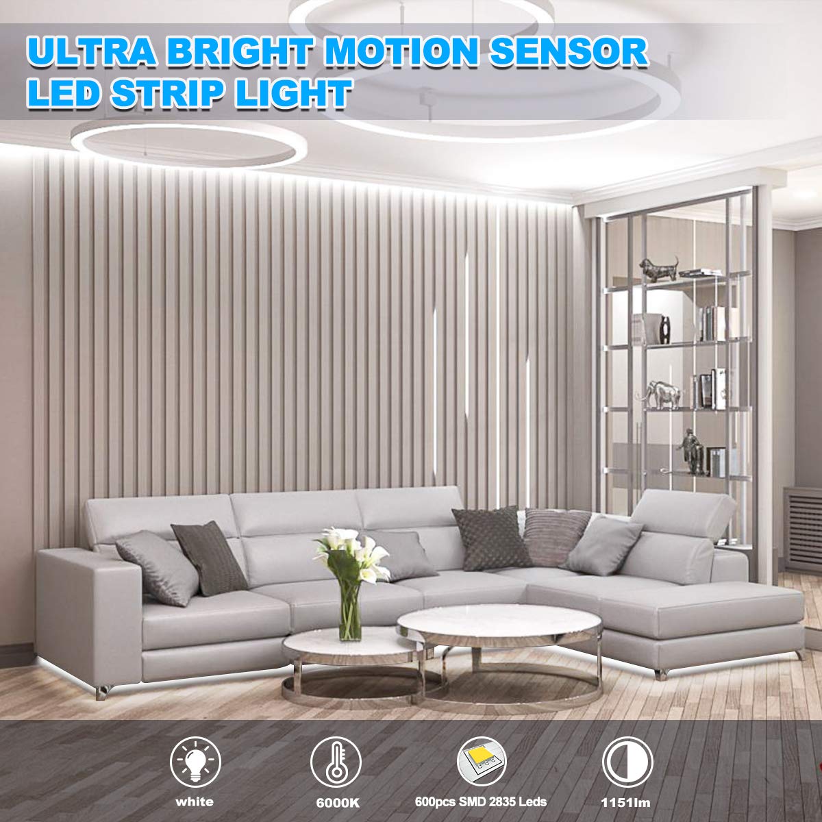 MY BEAUTY LIGHT day-night modes on LED strip for versatile ambiance.