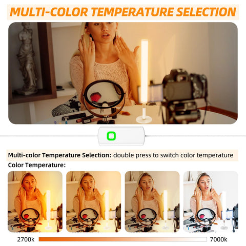 MY BEAUTY LIGHT height-adjustable vanity light adapts to desk or wall mirrors.