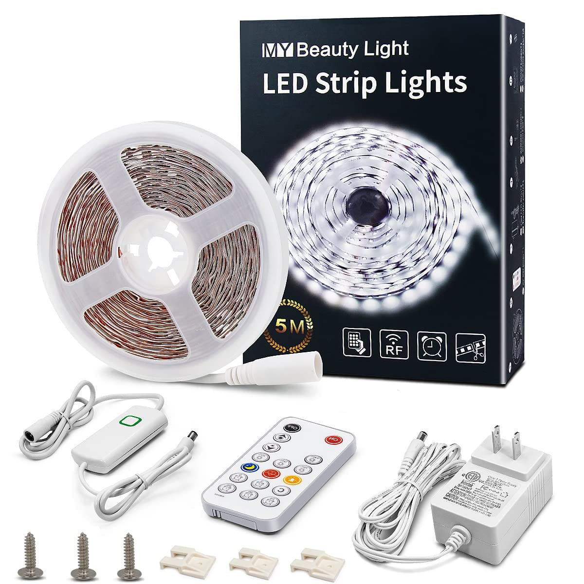 MY BEAUTY LIGHT LED strip with remote control for wall-through operation in any room