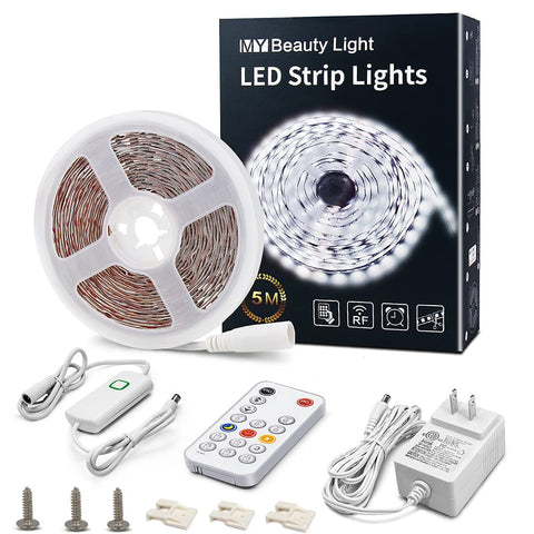 MY BEAUTY LIGHT LED strip with remote control for wall-through operation in any room