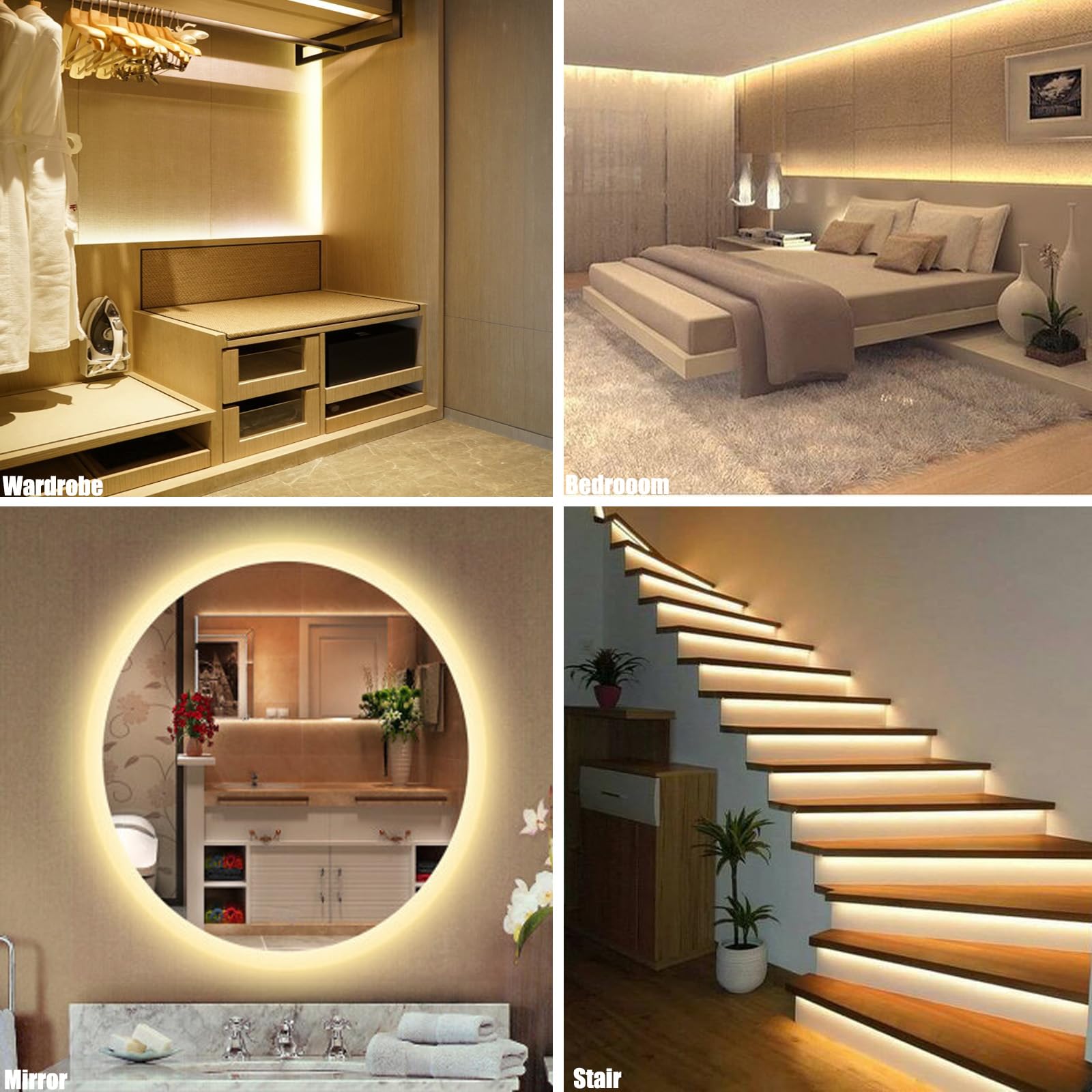 MY BEAUTY LIGHT LED strip warm white room ambience in living room or kitchen