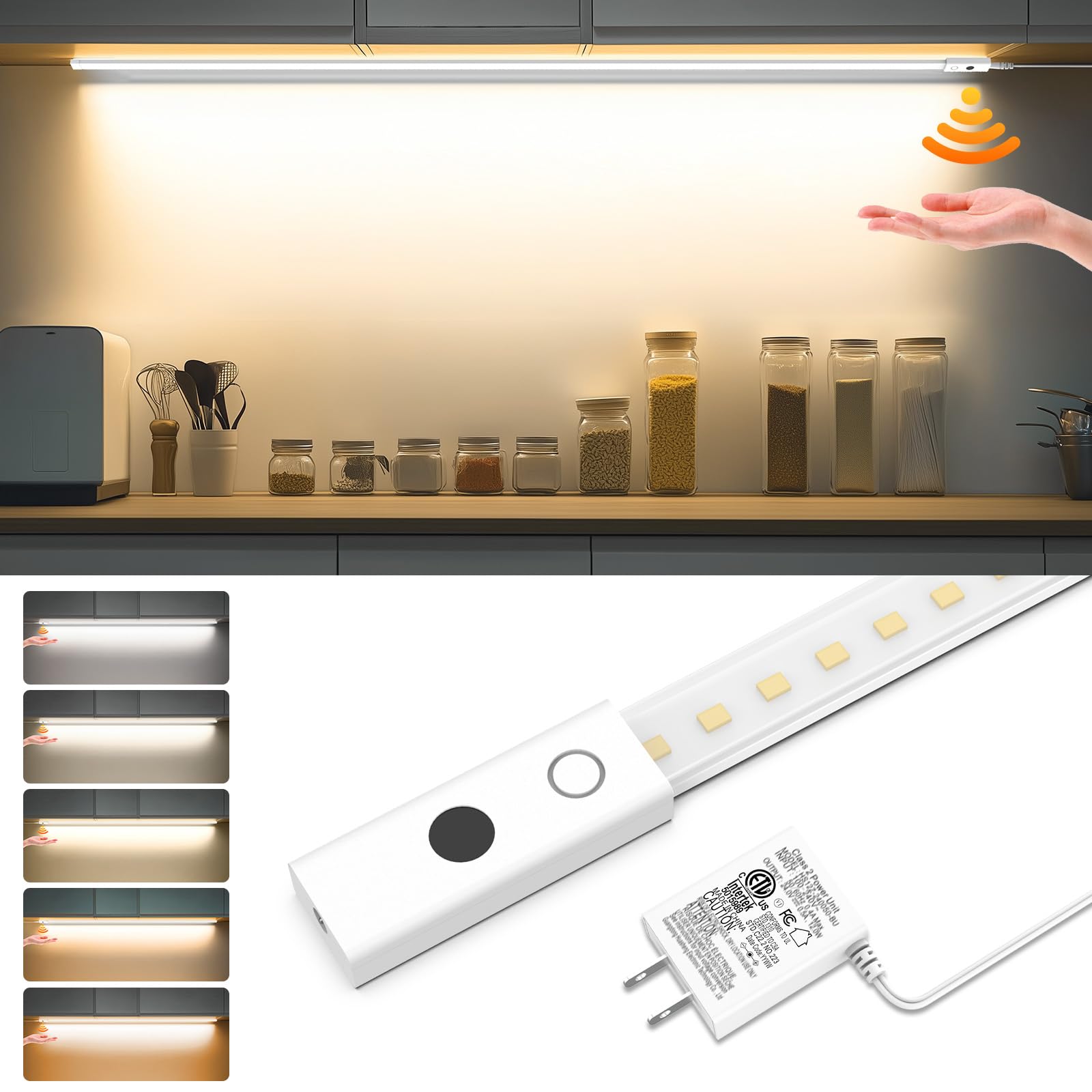 MY BEAUTY LIGHT under cabinet light with handwave sensor for touch-free control
