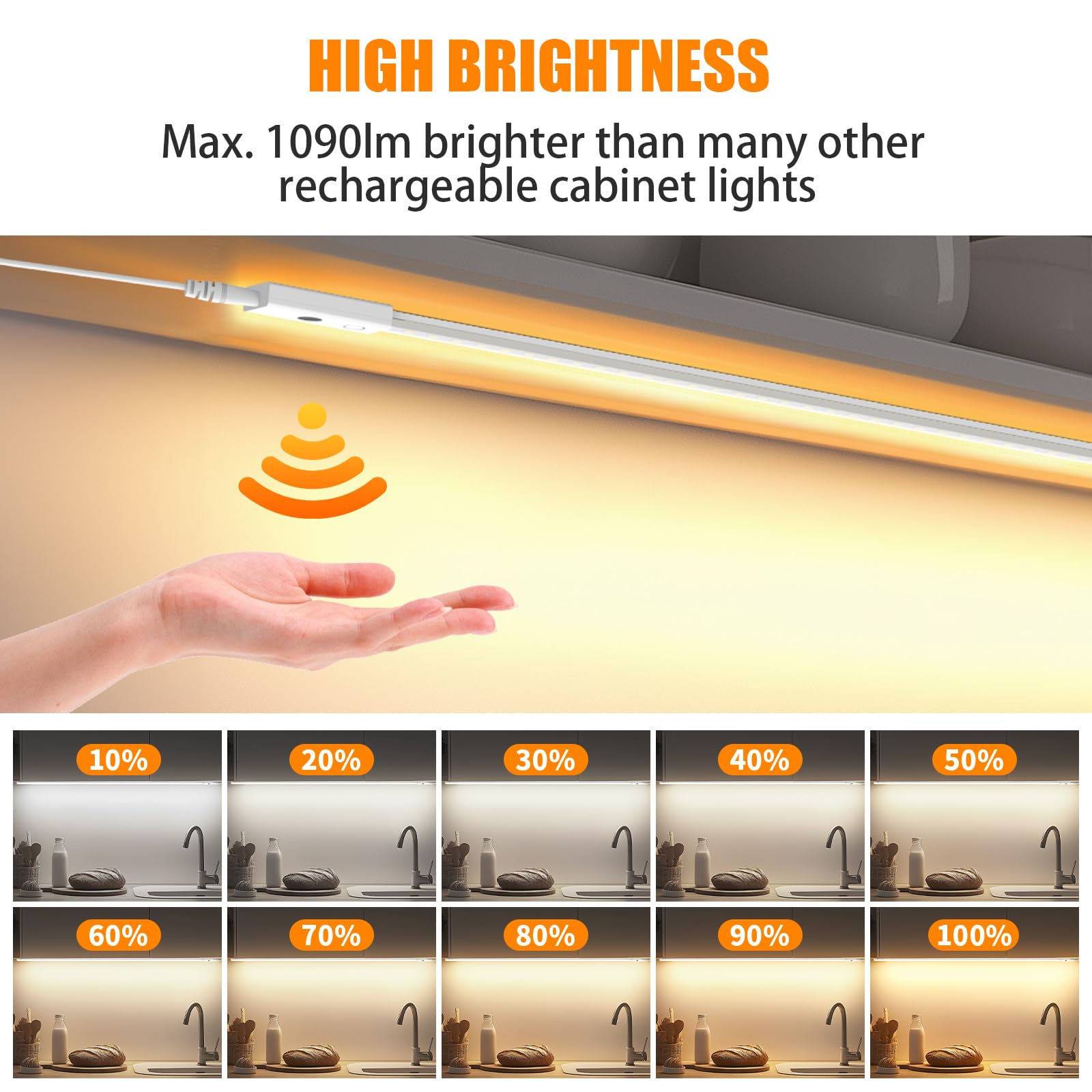 MY BEAUTY LIGHT ultra-slim under cabinet light designed to blend in