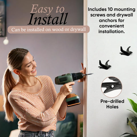 Ideal for entryways and mudrooms with My Fancy Farmhouse hooks