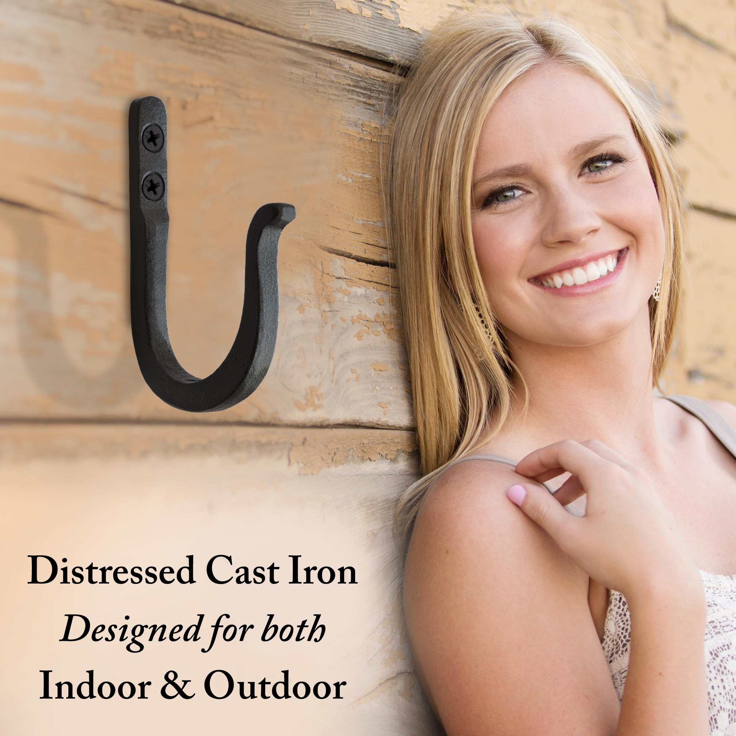 My Fancy Farmhouse handmade blacksmith hook adds vintage charm to mudrooms.