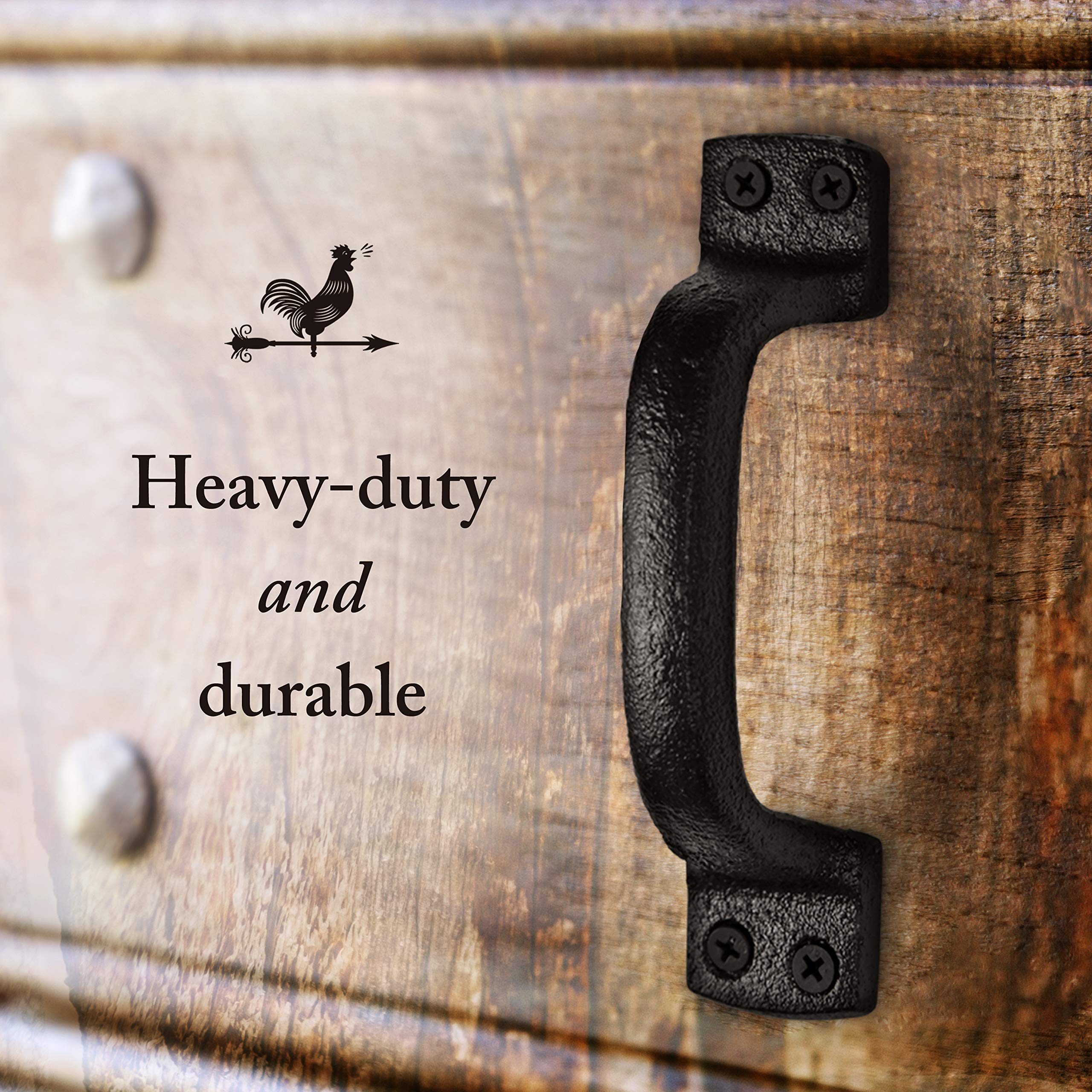 My Fancy Farmhouse rustic barn door handles, vintage-inspired design.