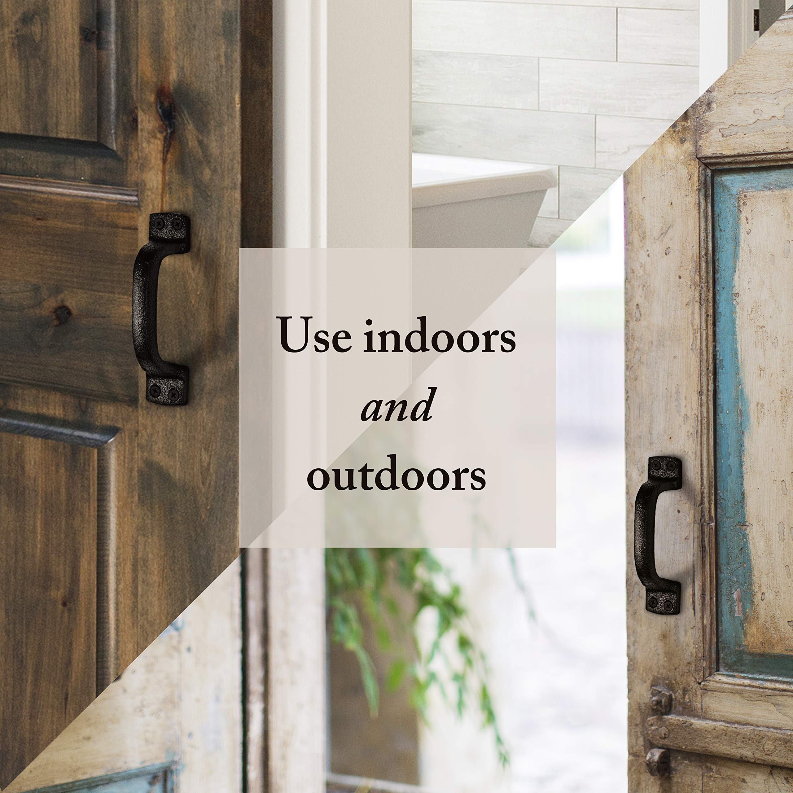 My Fancy Farmhouse rustic barn door handles, classic farmhouse decor appeal.