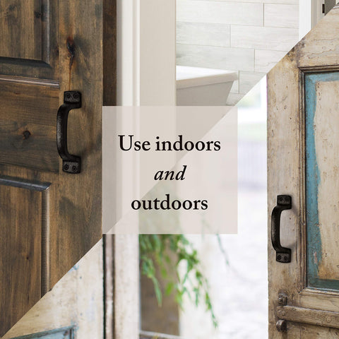 My Fancy Farmhouse rustic barn door handles, classic farmhouse decor appeal.
