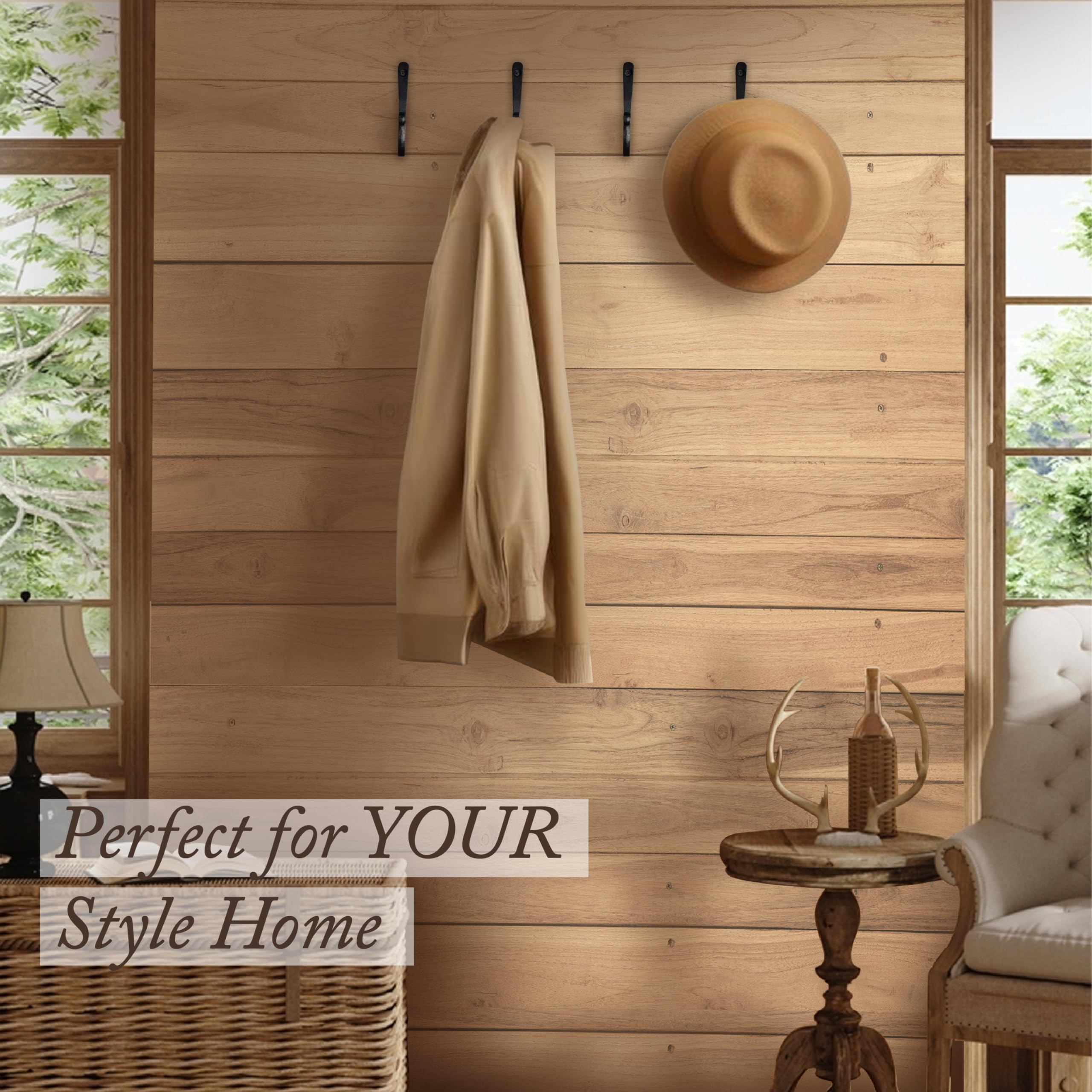 My Fancy Farmhouse vintage hooks brighten entryways with practical storage solutions.