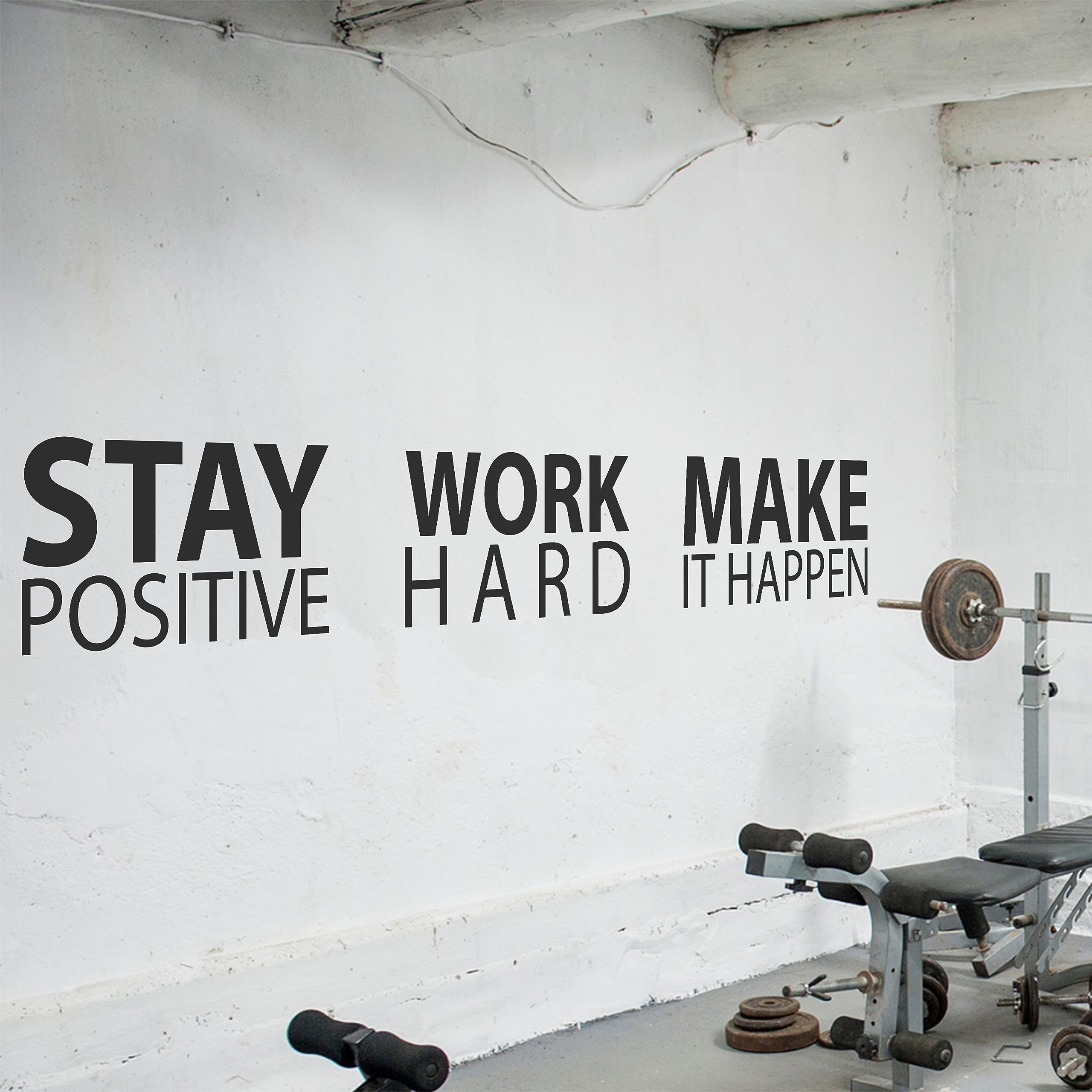 My Vinyl Story Stay Positive wall sticker 22x34 inches uplifts office mood