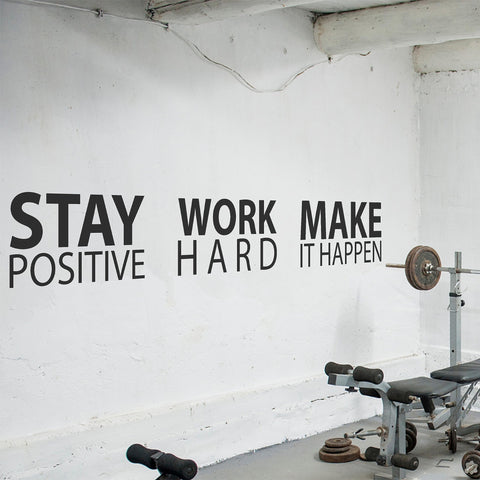 My Vinyl Story Stay Positive wall sticker 22x34 inches uplifts office mood