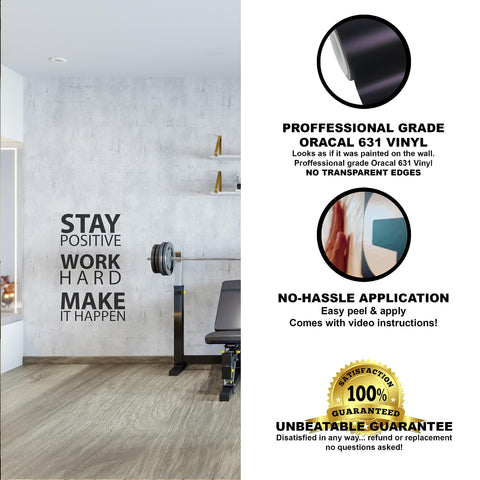 My Vinyl Story Work Hard Make It Happen decal motivates study and focus