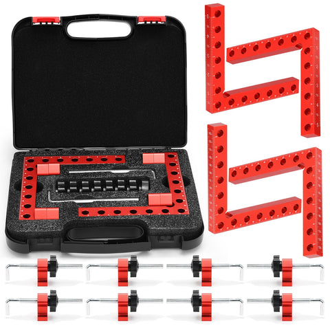 Mycuppca corner clamp set four-pack ensures precise 90-degree joints for frames and boxes.