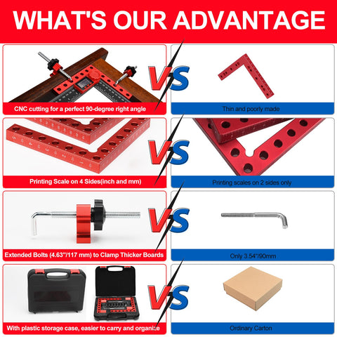 Mycuppca right-angle clamp assembly demonstrates quick setup for cabinet and drawer projects.