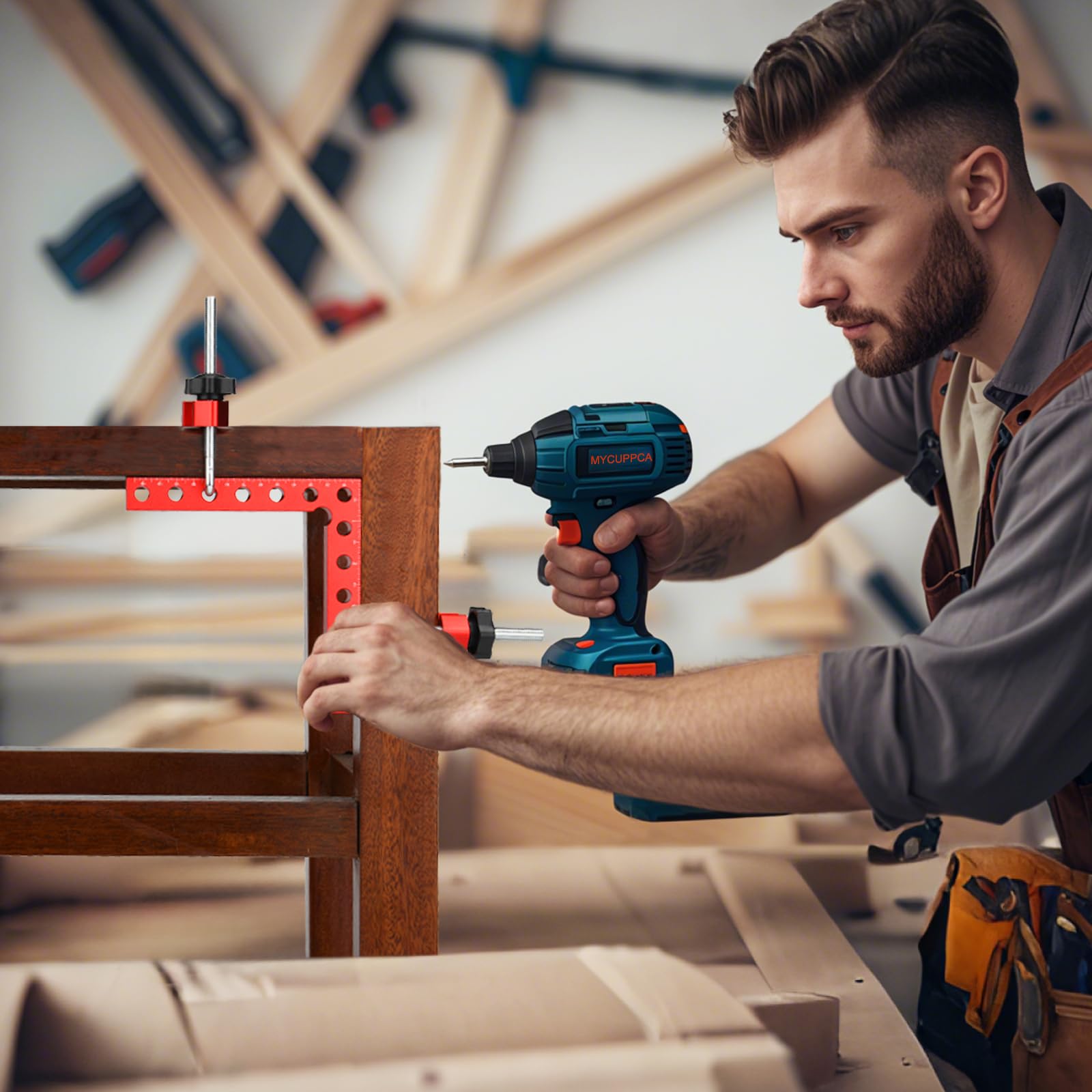 Mycuppca storage box for clamps keeps precision tools organized and ready.
