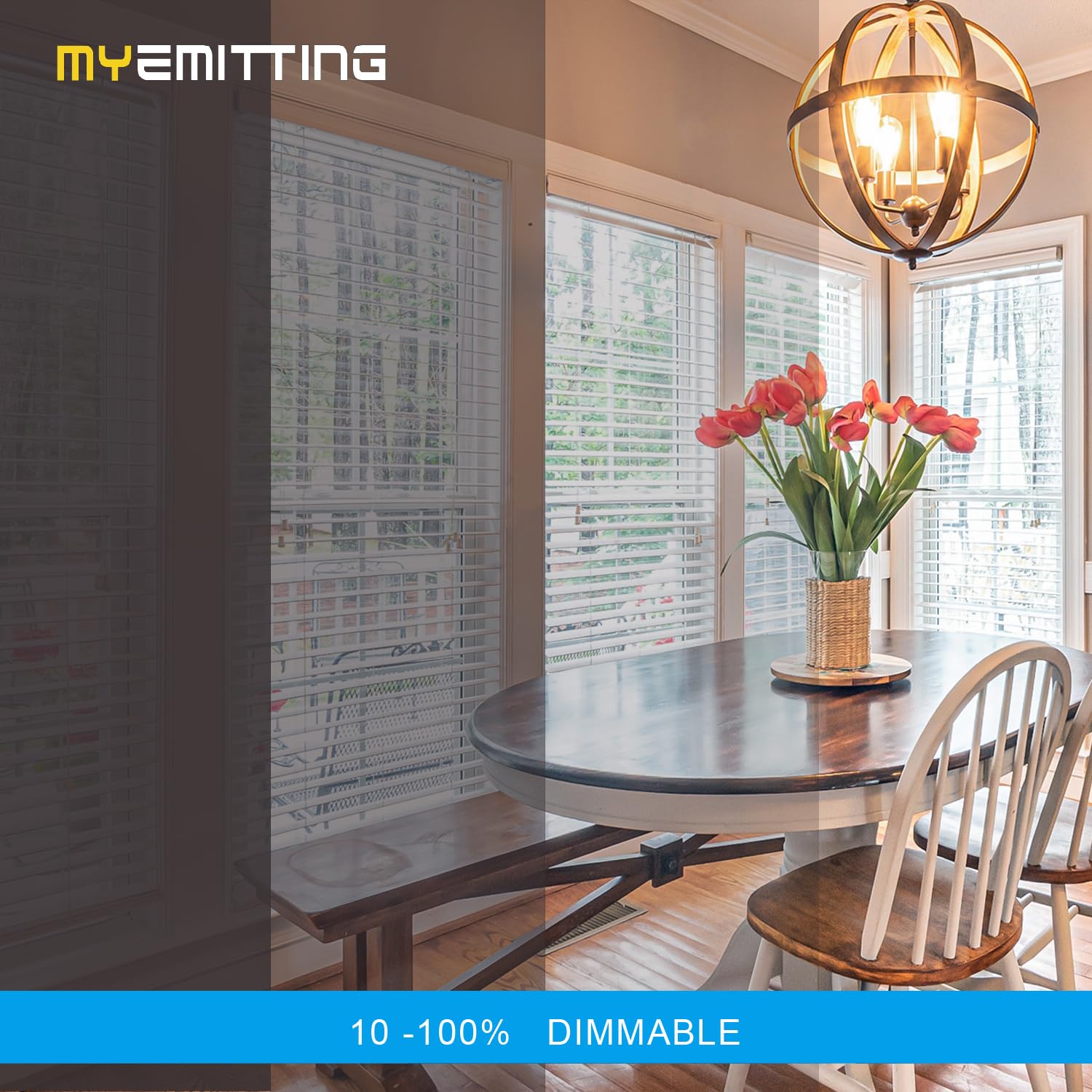 MYEMITTING dimmable Edison bulbs with smooth, flicker-free dimming