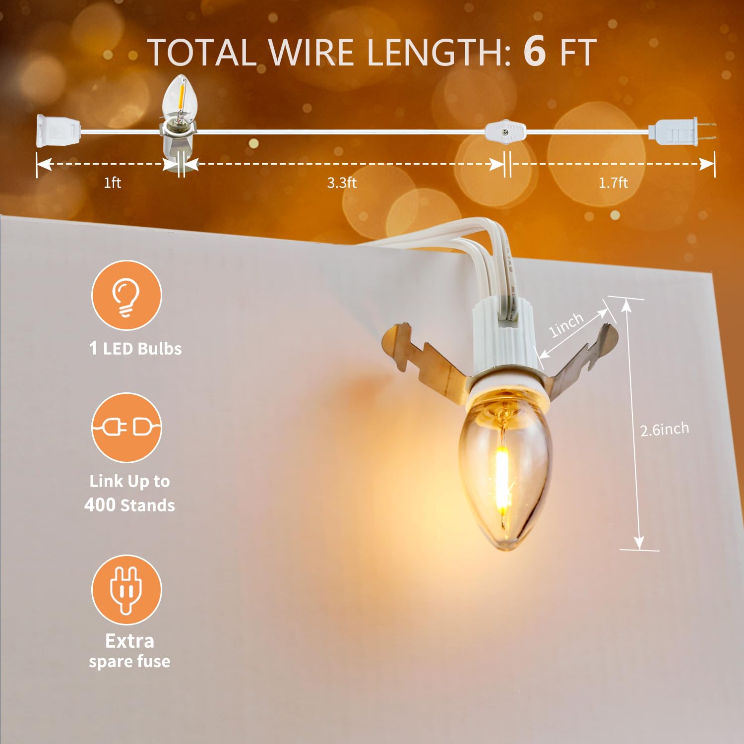 MYEMITTING warm white glow adds atmosphere while staying cool to touch.
