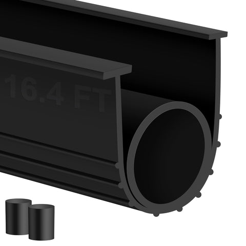MYFAMIREA garage door bottom seal 16.4ft weatherstripping helps block drafts and moisture.