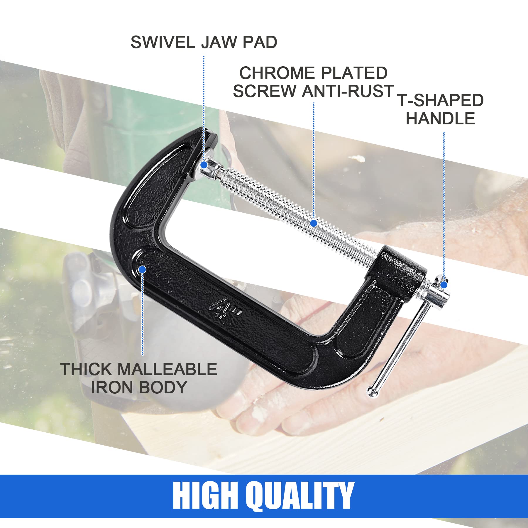 MYFAMIREA heavy-duty cast iron frame resists deformation under pressure.