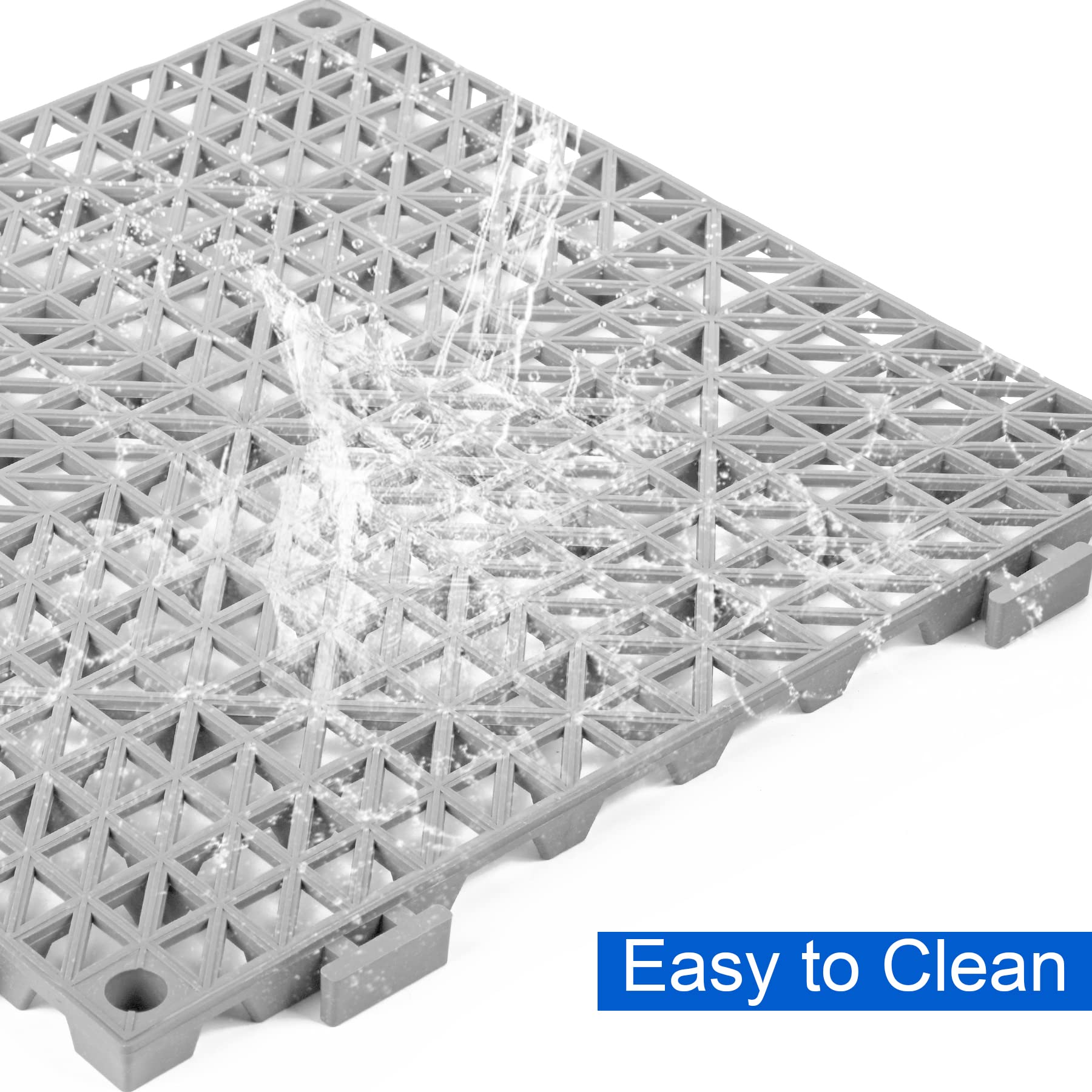 MYFAMIREA drainage mats with mesh holes simplify cleaning and debris drainage.