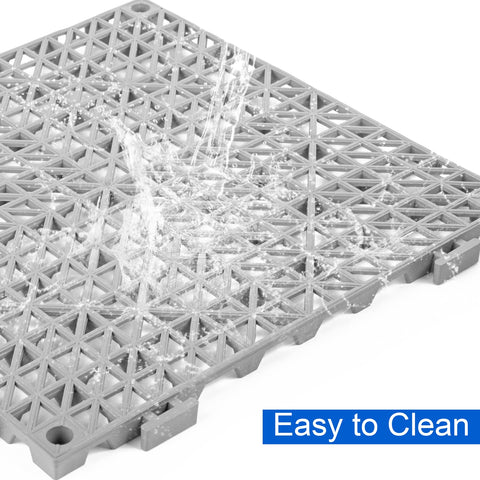 MYFAMIREA drainage mats with mesh holes simplify cleaning and debris drainage.