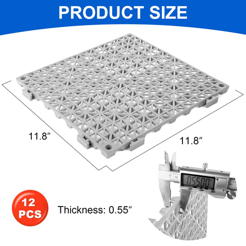 MYFAMIREA cushion mats in outdoor shower area for safe footing and quick drying.