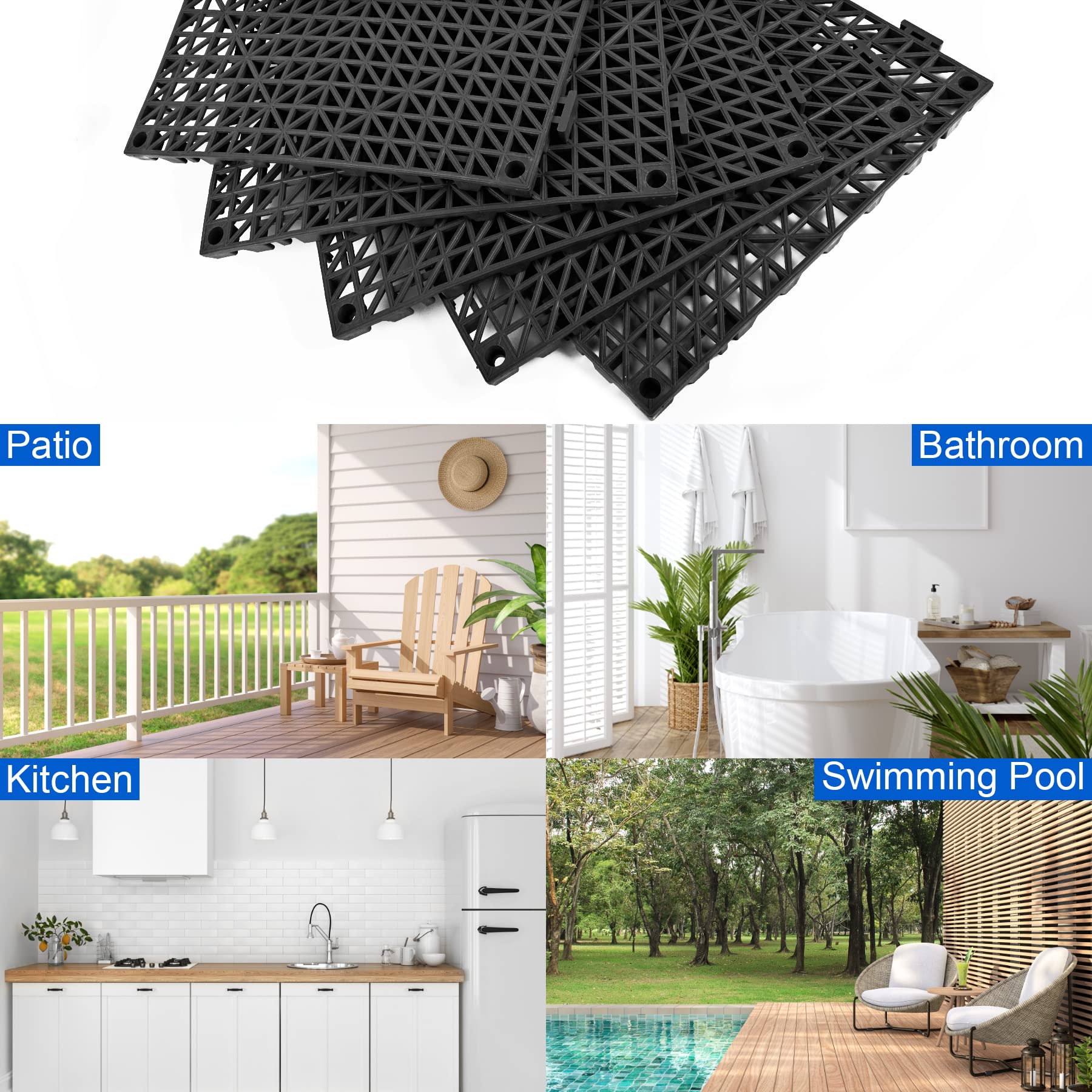 MYFAMIREA multipurpose mats suit indoor kitchens and outdoor patios alike.