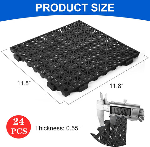 MYFAMIREA non-slip drainage mats near a pool for secure footing.