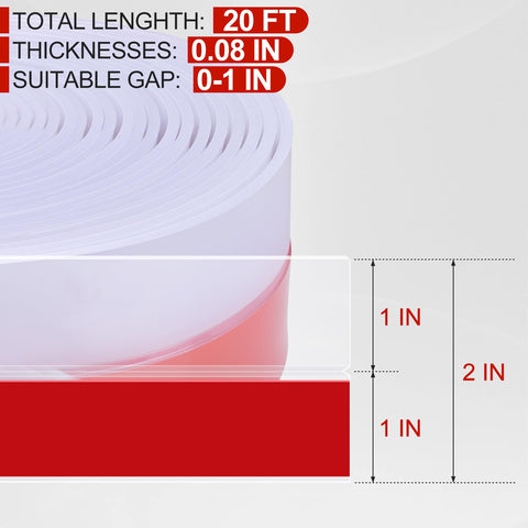 MYFAMIREA silicone draft seal tape closeup showing 0.08-inch profile