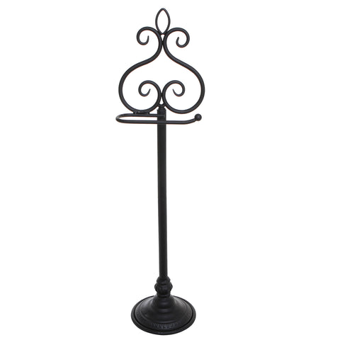 MyGift single-roll storage rack in black provides quick, accessible rolls.