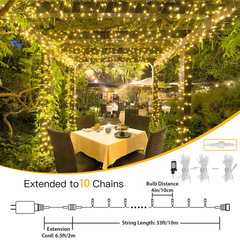 MYGOTO connectable light chain extension lets you cover larger spaces.