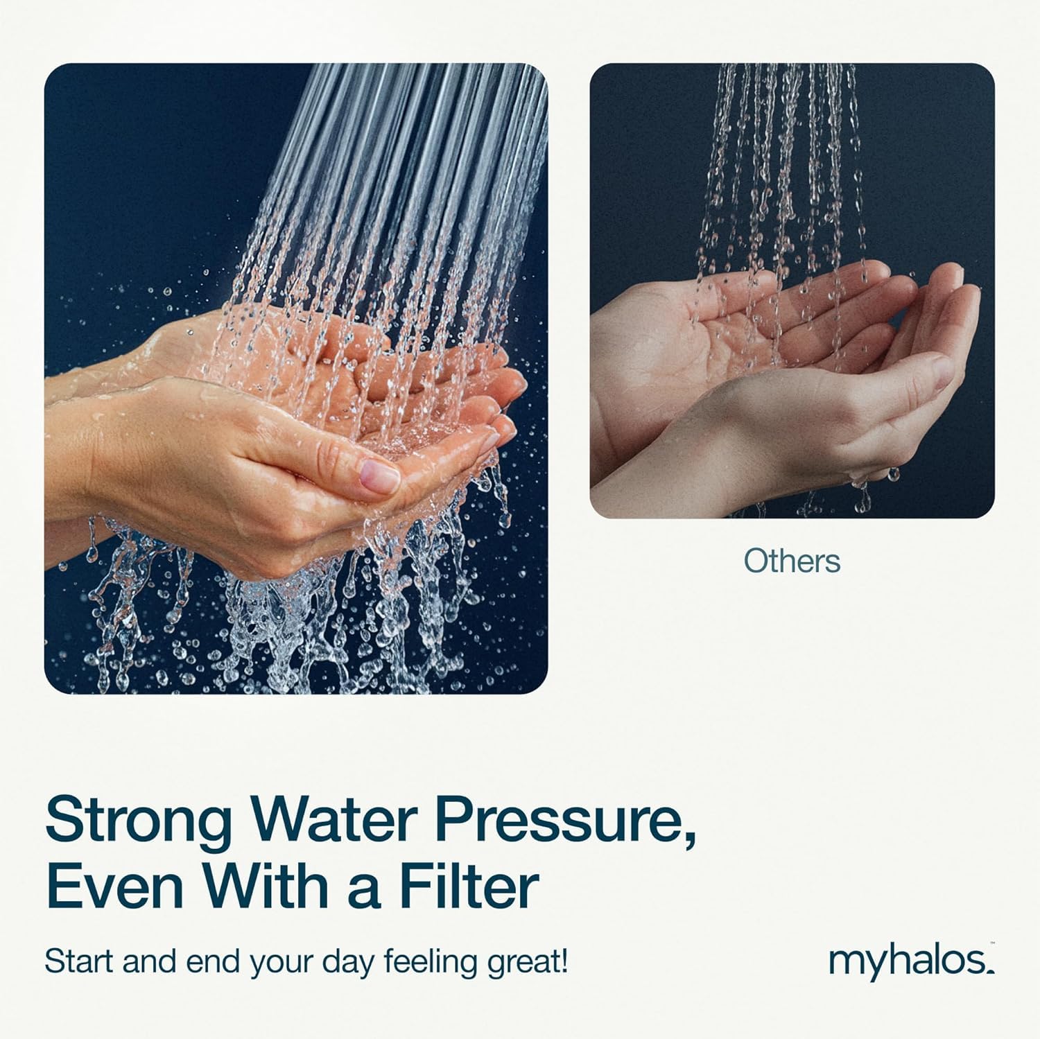 MyHalos easy install shower head fitting standard fixtures without tools