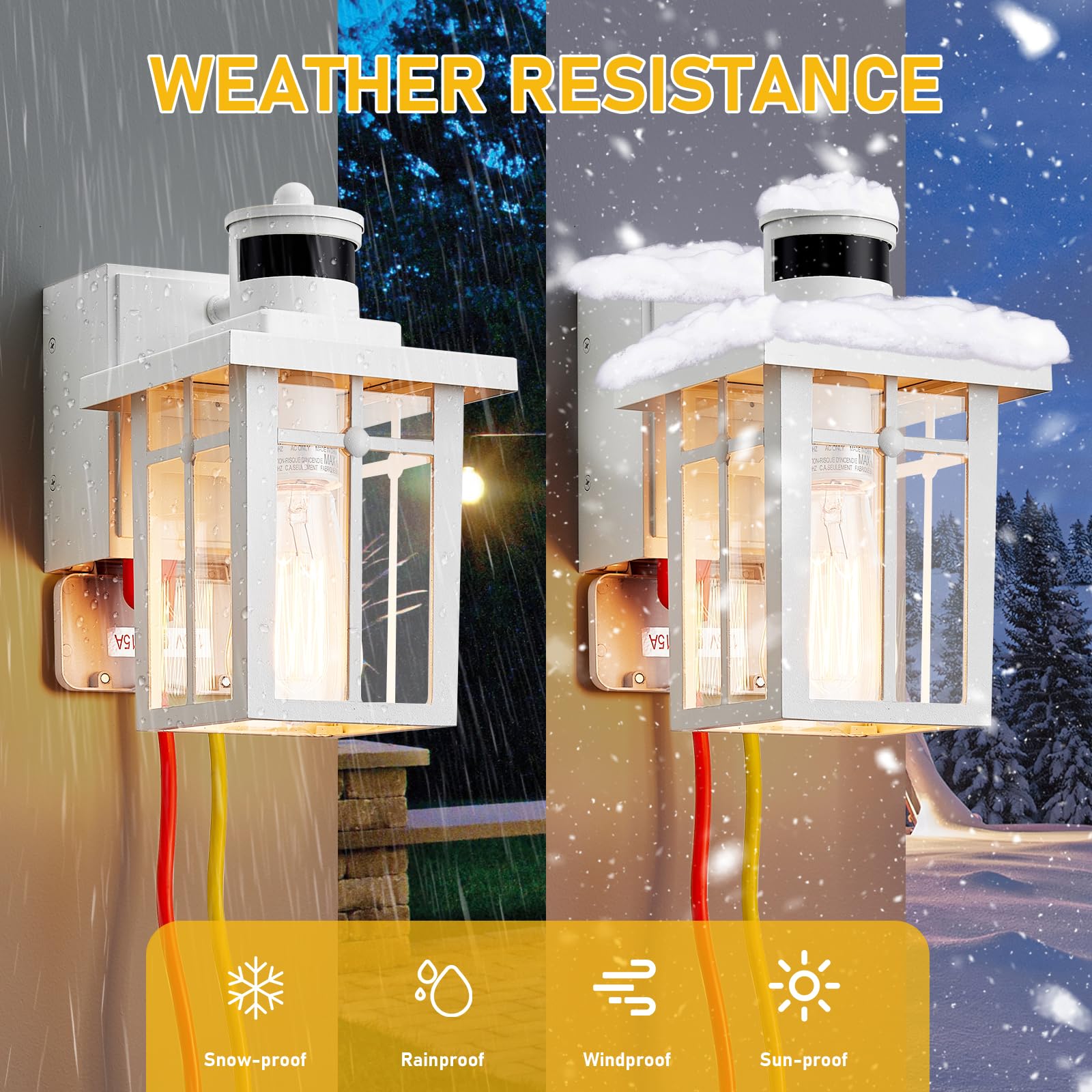 Myhaptim porch light installation is straightforward with included hardware.