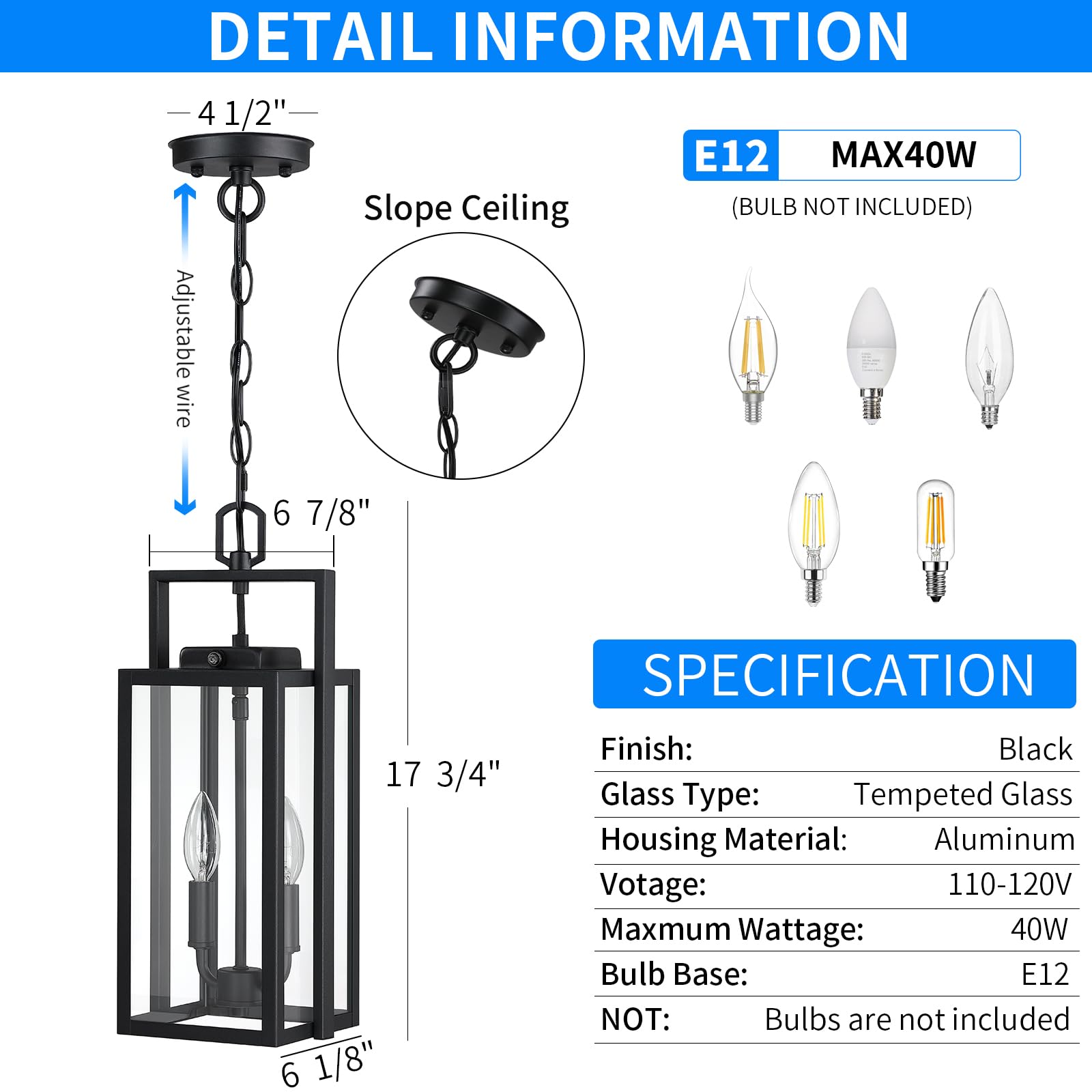 myhxq adjustable chain length enables precise height on sloped ceilings