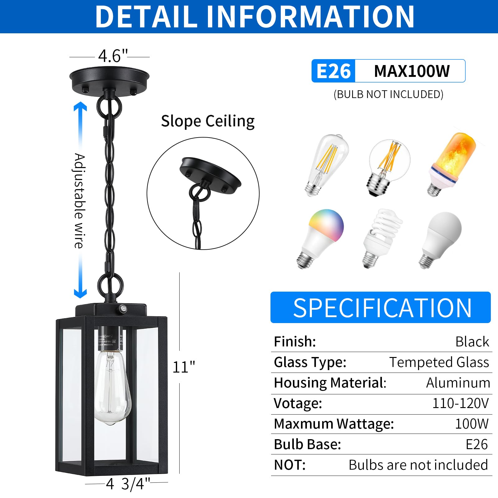 MYHXQ Universal E26 socket and simple install for quick bulb upgrades.