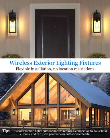 MYHXQ weatherproof outdoor lantern with tempered glass withstands rain and snow.