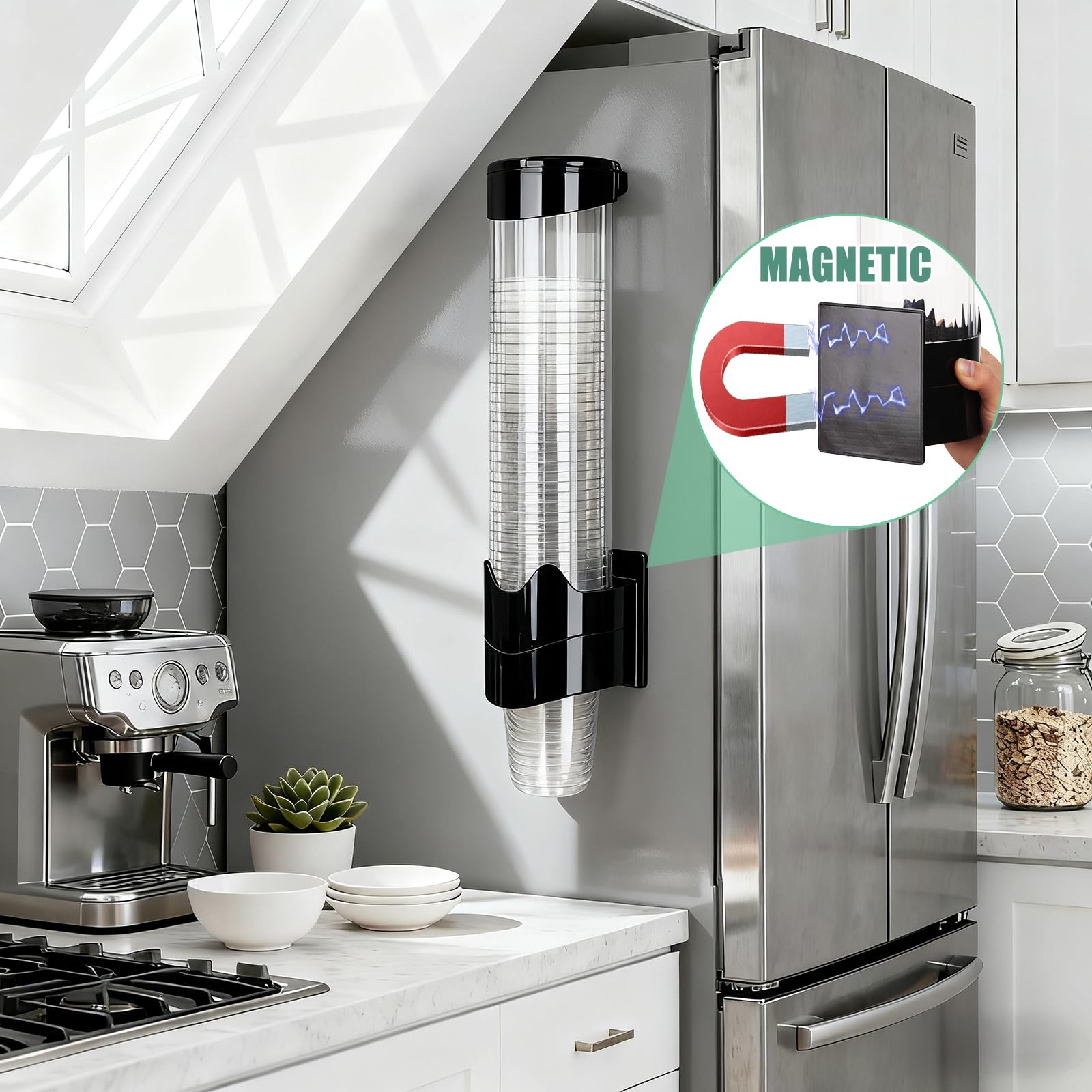 MYITYARD dust-proof top keeps cups clean before use.
