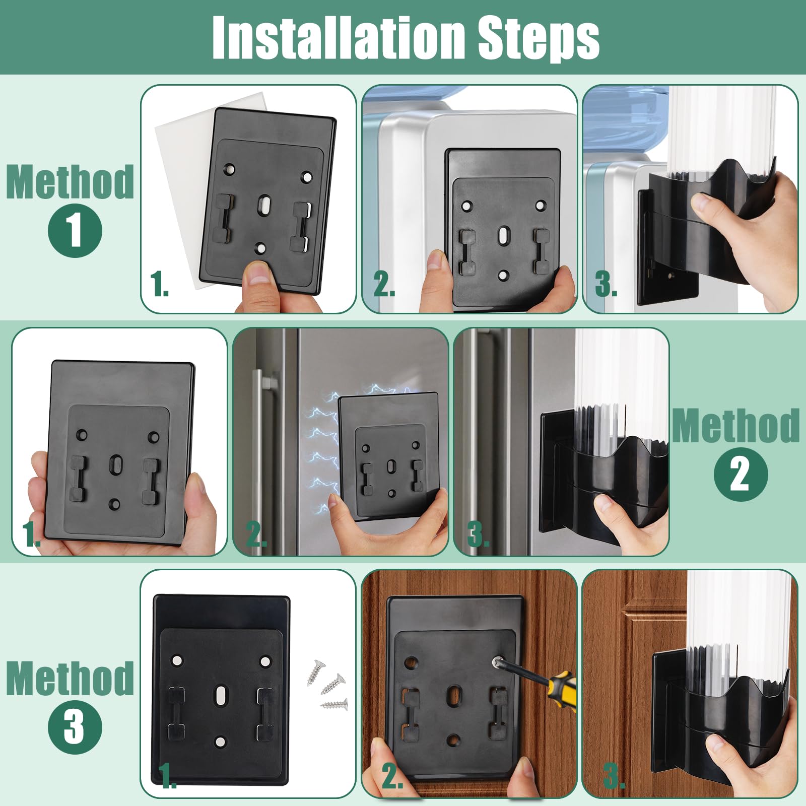 MYITYARD magnetic back panel allows easy temporary mounting.