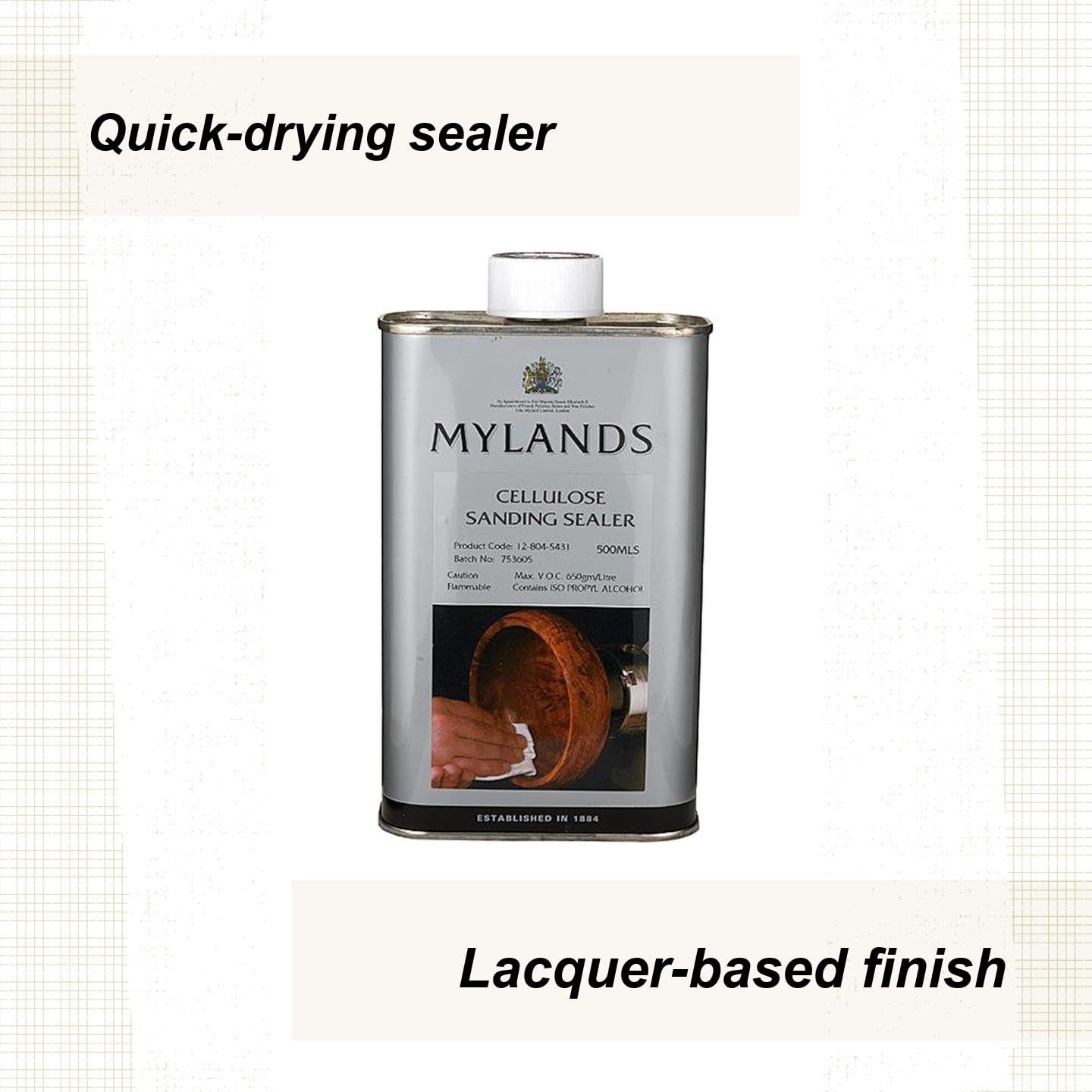 Mylands Cellulose Sanding Sealer brush-application demonstrates smooth base.