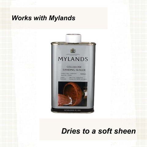 Mylands Cellulose Sanding Sealer clear-coat ready for additional finishes.
