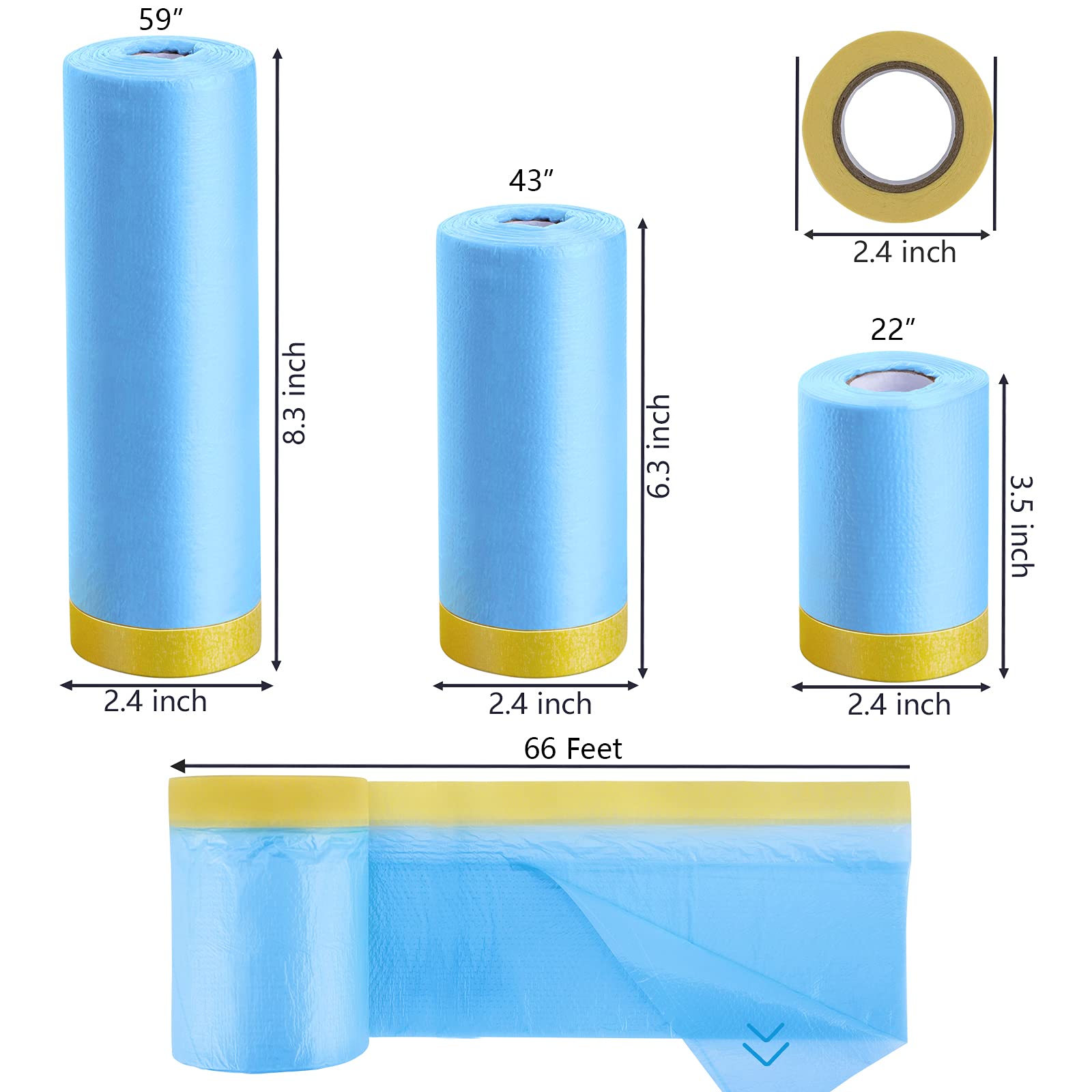 MyLifeUNIT masking film 43x66 ideal for larger coverage areas.