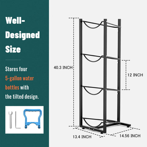 MYLOLF water jug stand assembly steps with included tools simplify setup.