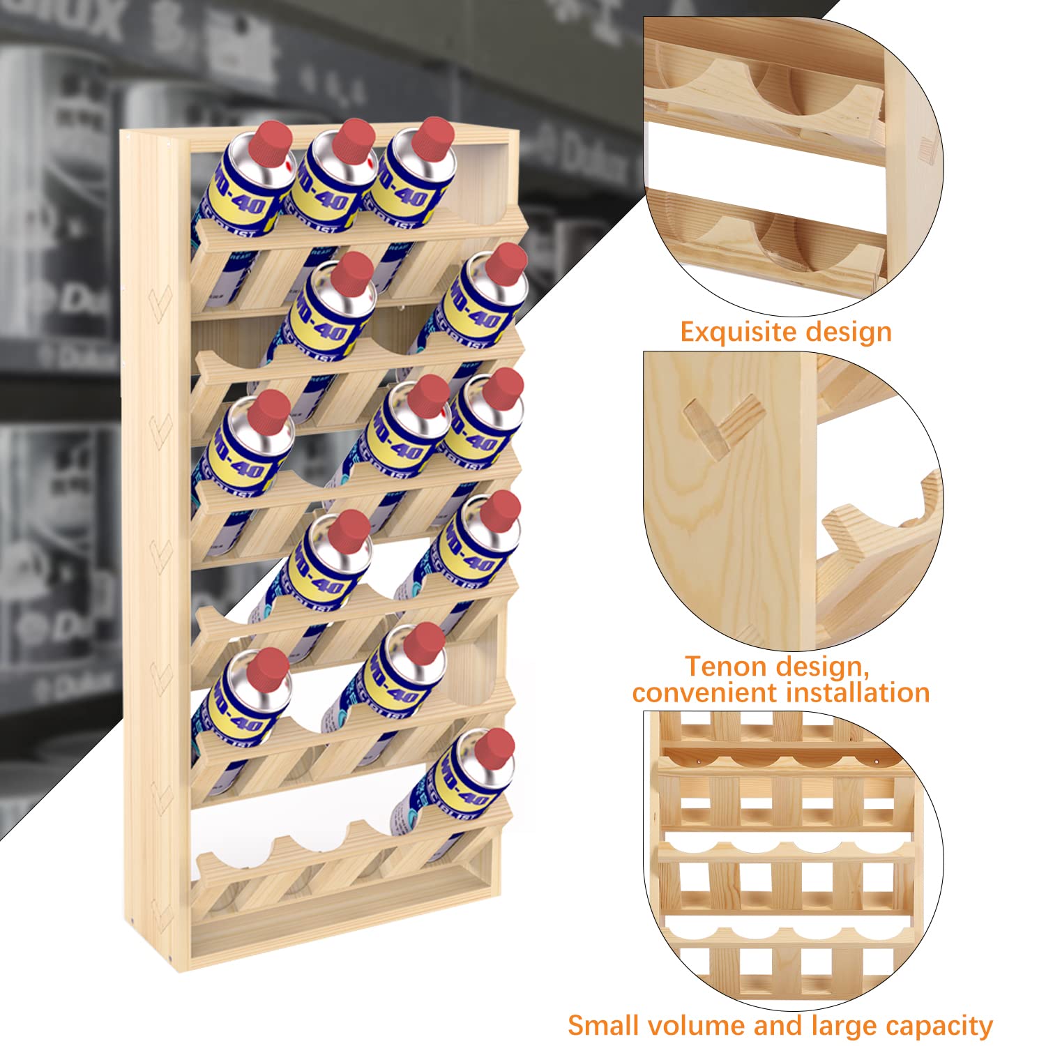 MYOYAY pine wood construction offers durable, polished storage.