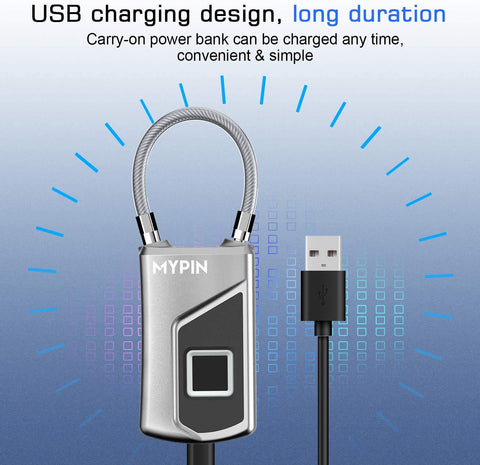 MYPIN fingerprint lock 360-degree recognition enables quick access with any finger