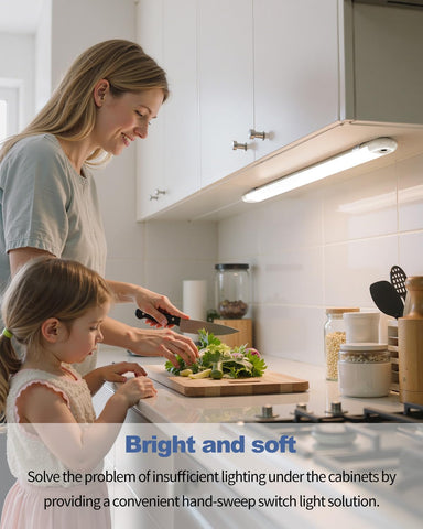 MYPLUS 600lm brightness illuminates under cabinets for better task visibility