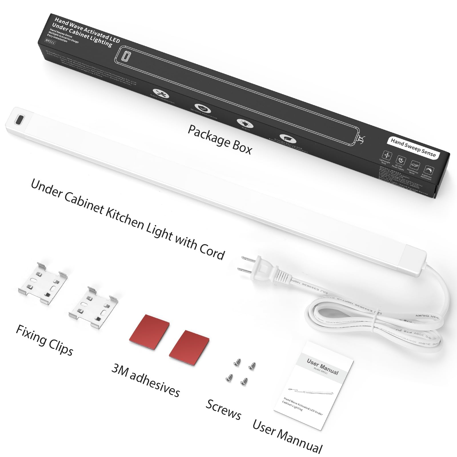 MYPLUS hand-wave sensor under-cabinet light ideal for quick on/off at the stove.
