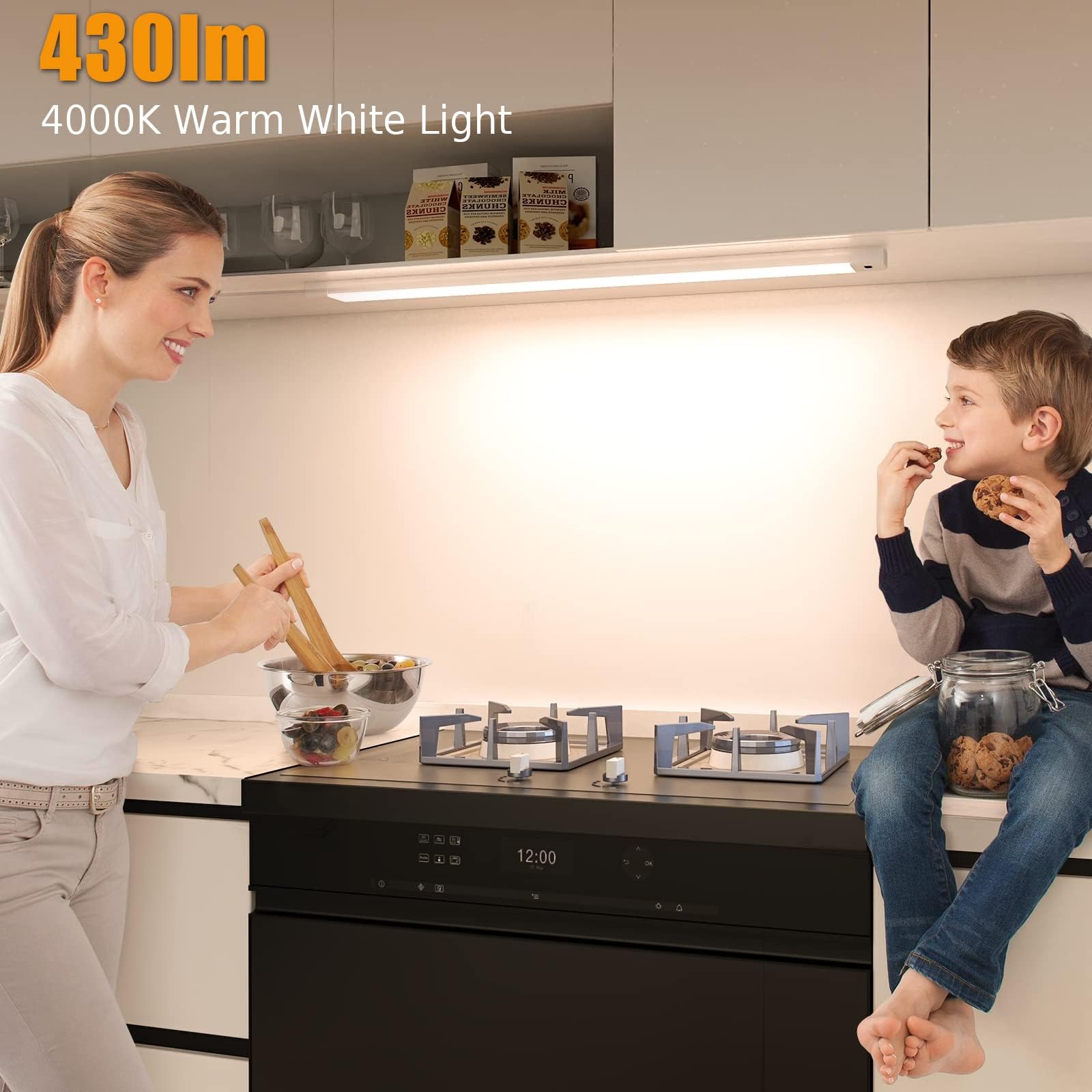 MYPLUS ultra-thin 2 cm profile fits discreetly beneath cabinets.