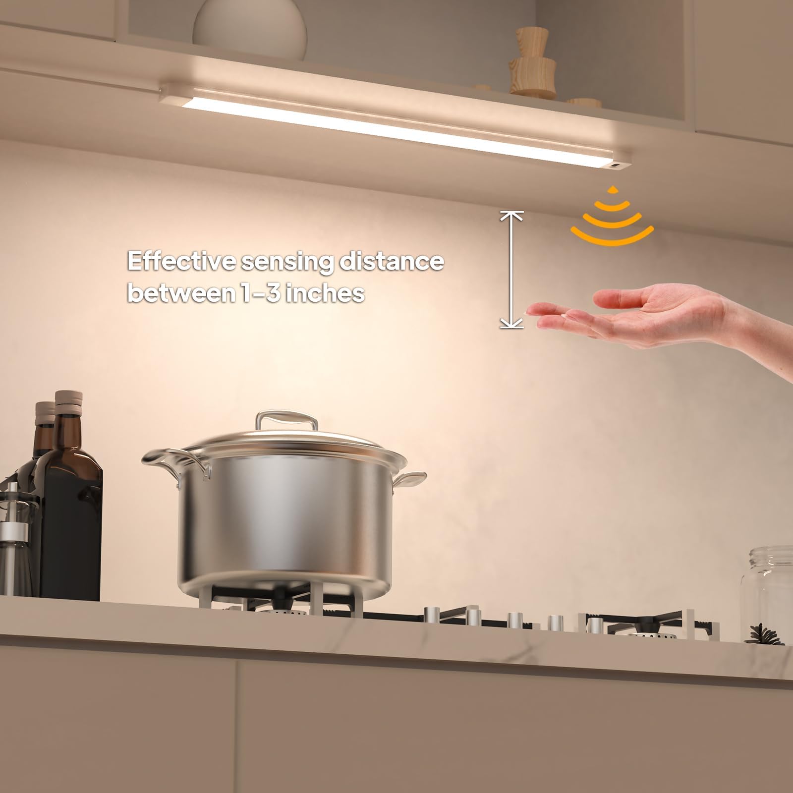 MYPLUS dimmable under-cabinet light for customizable task lighting.