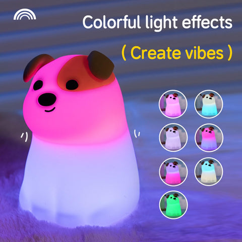 Myratts puppy night light dimmable for gentle brightness during bedtime.