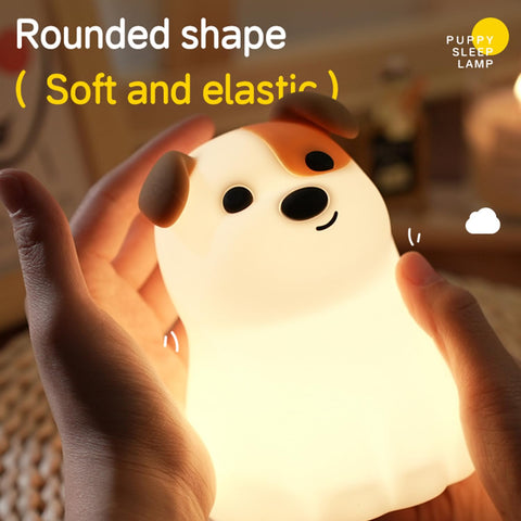 Myratts puppy night light features a 30-minute timer for auto-off.